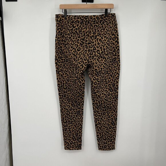 J.CREW 9" High Rise Skinny Jeans Size 32 Waist Exposed Button Fly Leopard Print - Picture 7 of 15